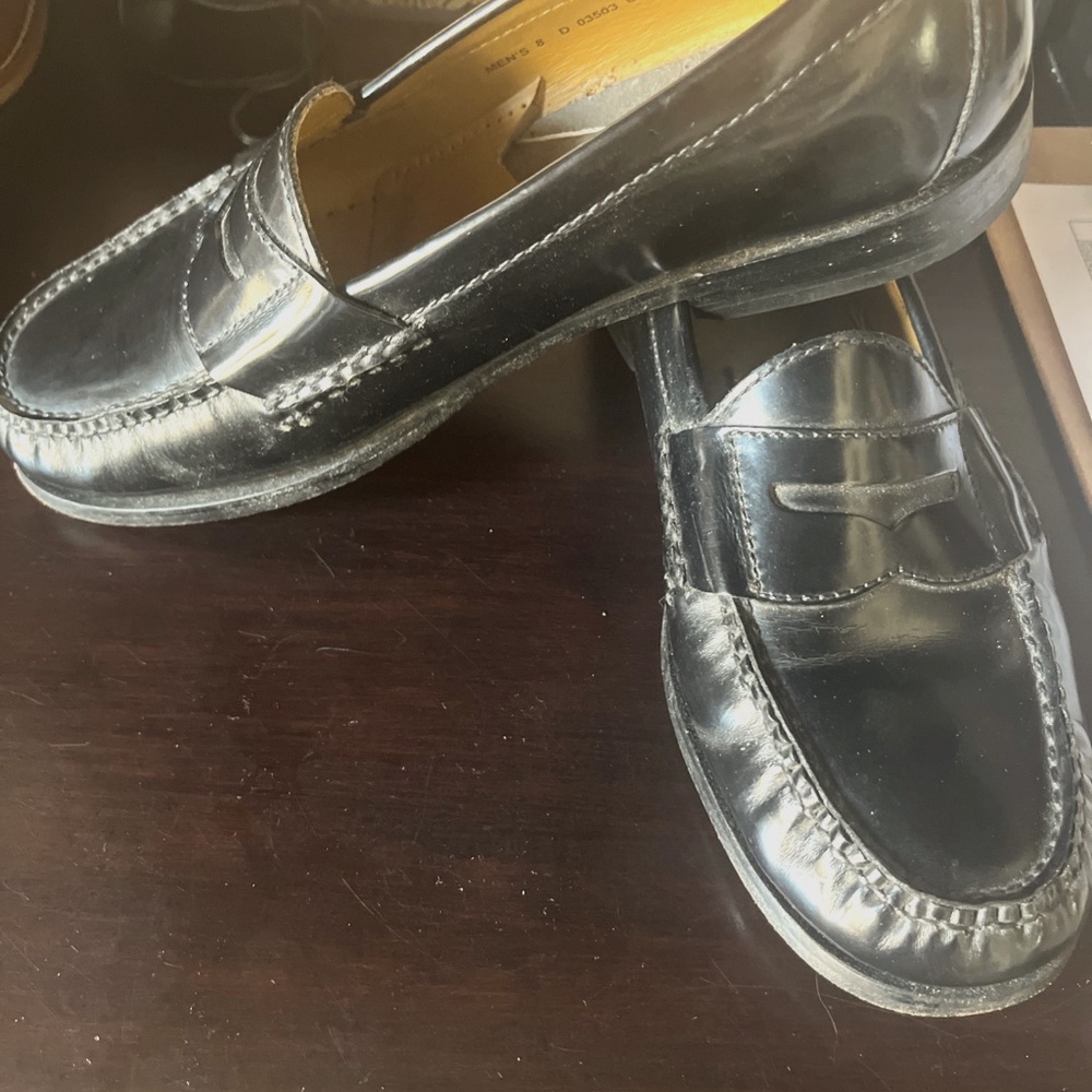 Mens Cole Haan 8D Classic Black Penny Pinch Loafer